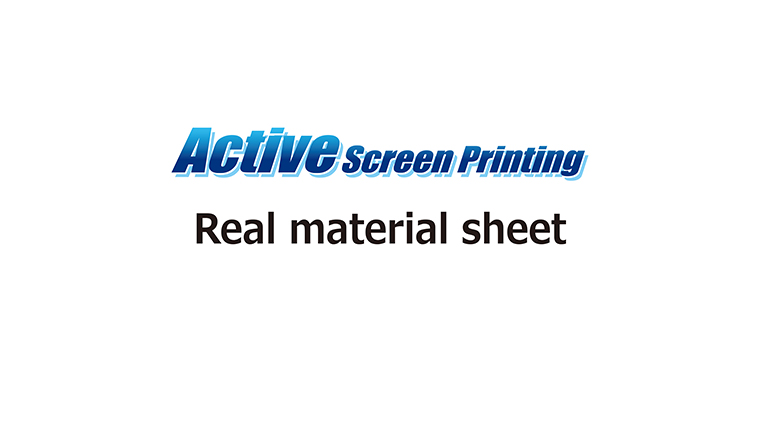 [Real Material Sheet] can be applied to virous materials or process via screen printing.
